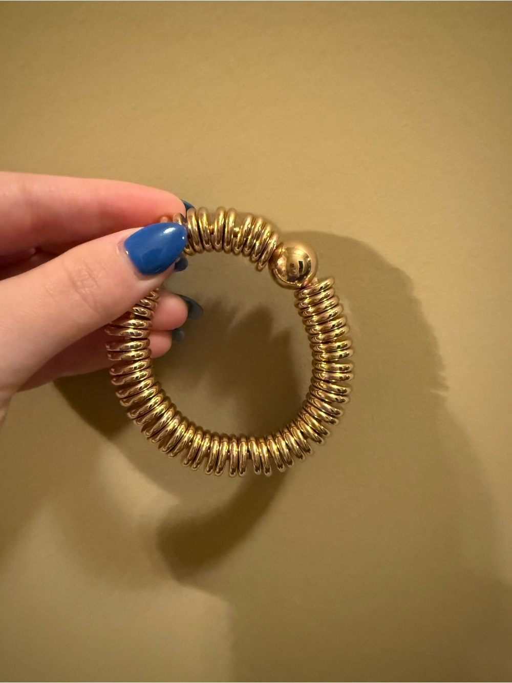 Gold Spiral Coil Stretch Bracelet - Women Jewelry